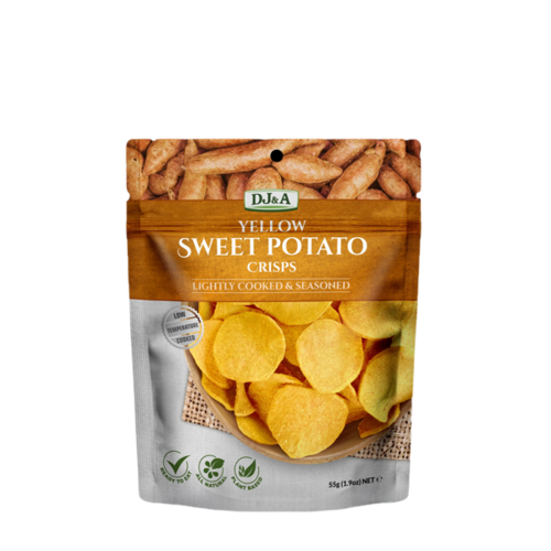 Yellow sweet potato crisps